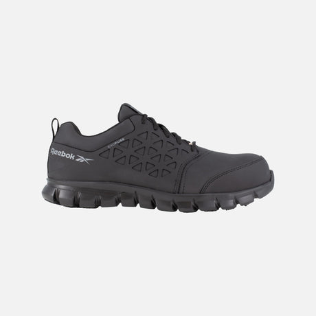 Souliers de travail Reebok Work Sublite Cushion noirs, légers et flexibles, conçus pour le confort et la performance.