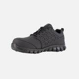 Souliers de travail Reebok Work Sublite Cushion noirs, légers et flexibles, adaptés pour confort et sécurité au travail.