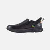 Souliers de travail sans lacets Reebok avec embout composite noir, confort et sécurité pour le travail.