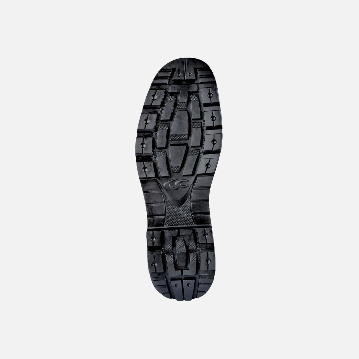 Souliers de travail Cofra en cuir noir, confortables et protecteurs, adaptés pour un usage quotidien.
