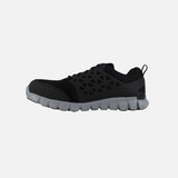 Souliers de travail Reebok Sublite Cushion Work noirs, légers et flexibles, conçus pour le confort et la performance.