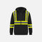 Sweat à capuche noir en molleton haute visibilité Infinity, vêtements de sécurité avec fermeture éclair, Canada Sportswear.
