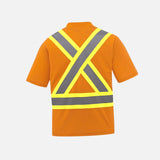 T-shirt haute visibilité orange pour la sécurité, léger et respirant de la marque Canada Sportswear, idéal pour le travail en extérieur.