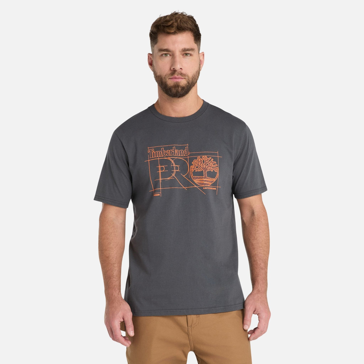 T-shirt-Timberland-A5MPX-asphalt-devant-mannequin