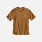 T-shirt à manches courtes Carhartt en coton épais avec poche, couleur marron, vêtement décontracté pour homme.
