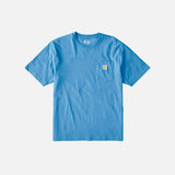 T-shirt manches courtes Carhartt en coton épais avec poche, vêtement décontracté pour homme, style simple et durable.