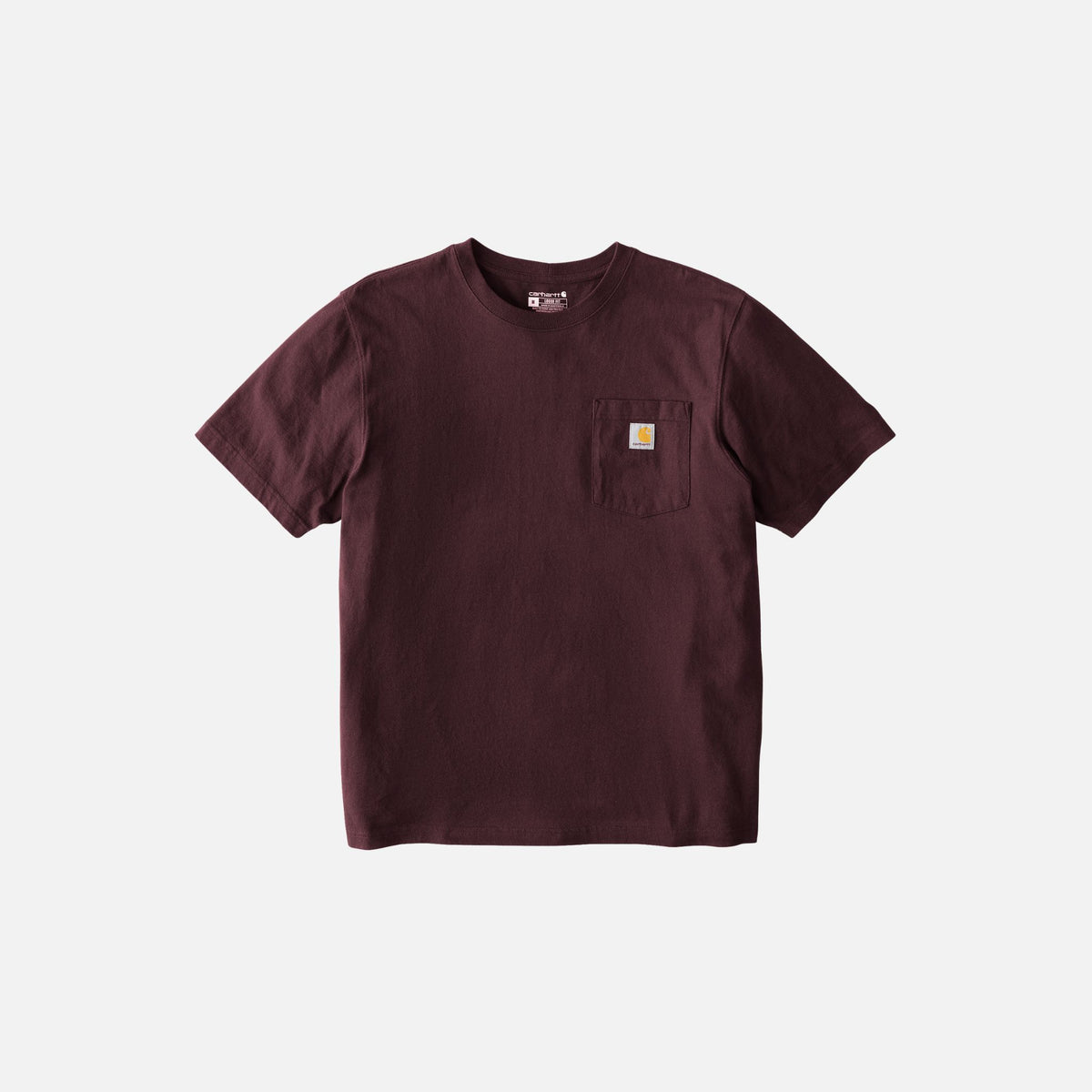 T-shirt manches courtes Carhartt en coton épais avec poche, vêtement décontracté pour homme.