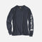 T-shirt à manches longues Carhartt en coton épais avec logo sur la manche, couleur bleu nuit, vêtement décontracté pour hommes.