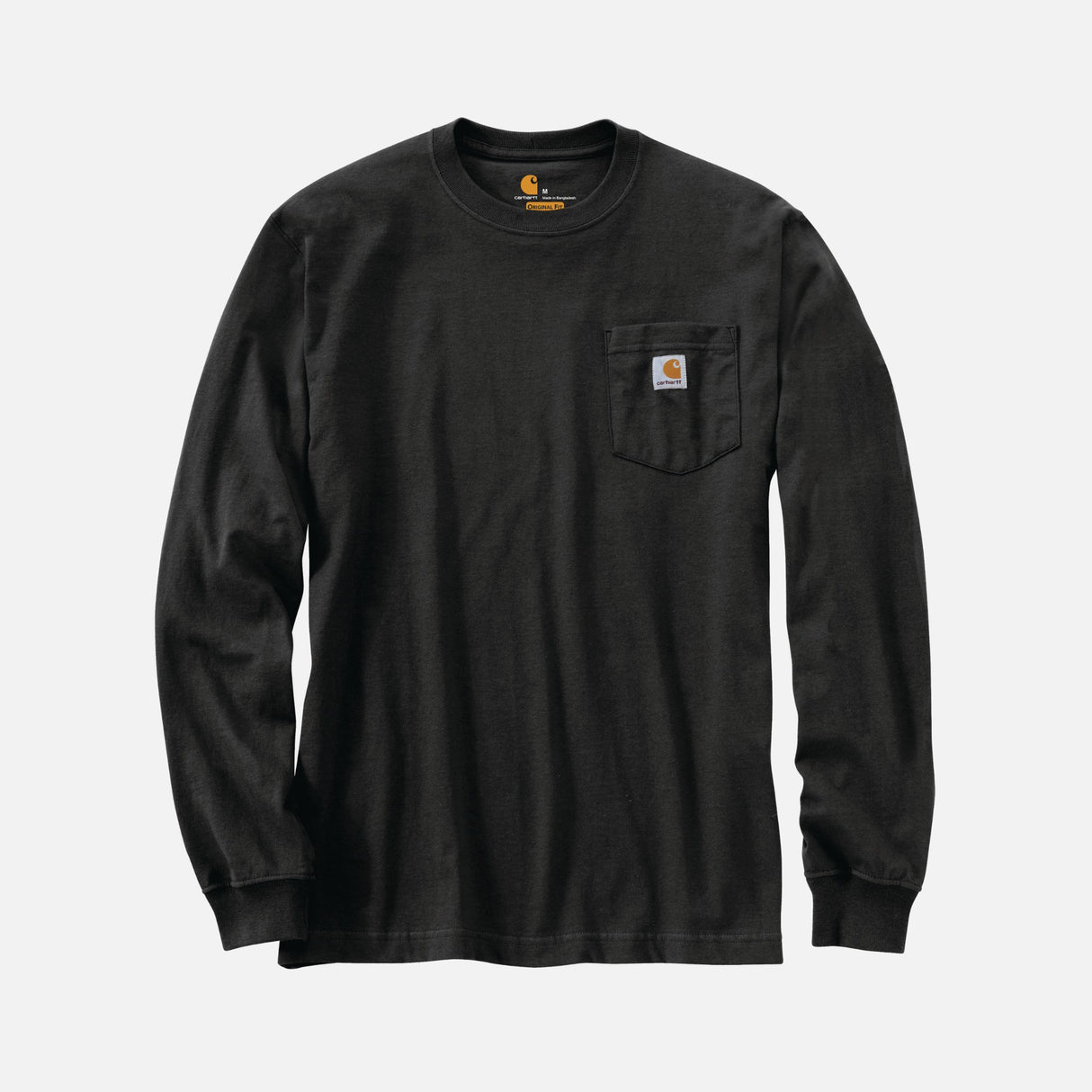 T-shirt-a-manches-longues-Carhartt-K126-noir-devant