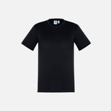 T-shirt à manches courtes noir Biz T802MS, vêtement pour homme ou femme, texture douce et coupe classique visible sur l'image.