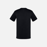 T-shirt à manches courtes Biz T802MS noir, vêtement casual en coton pour homme, vue de face avec col rond.