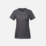 T-shirt en coton peigné pour femme, manches courtes, couleur charbon, de la marque Canada Sportswear, style décontracté.