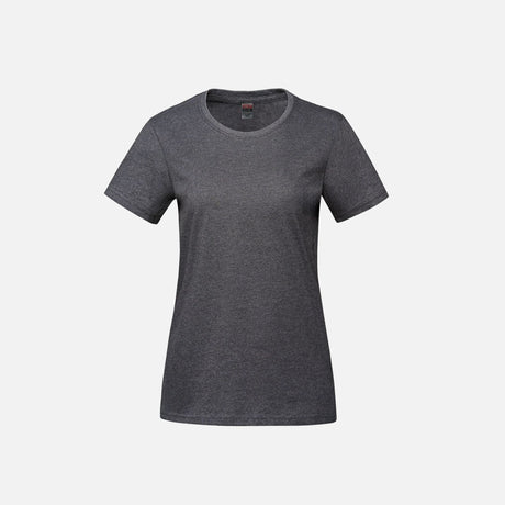 T-shirt en coton peigné pour femme, manches courtes, couleur charbon, de la marque Canada Sportswear, style décontracté.