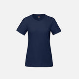 T-shirt en coton peigné pour femme de Canada Sportswear, manches courtes, couleur marine, tissu doux et confortable.