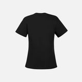 T-shirt en coton peigné pour femme, manches courtes, noir, de la marque Canada Sportswear, idéal pour le sport et le confort.