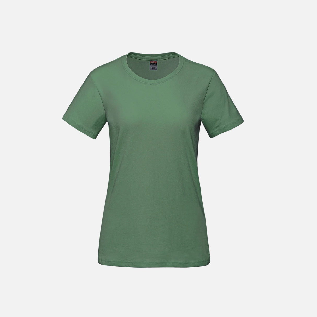 T-shirt pour femme en coton peigné Ring Spun de couleur vert fatigue, manches courtes, Canada Sportswear, style décontracté.