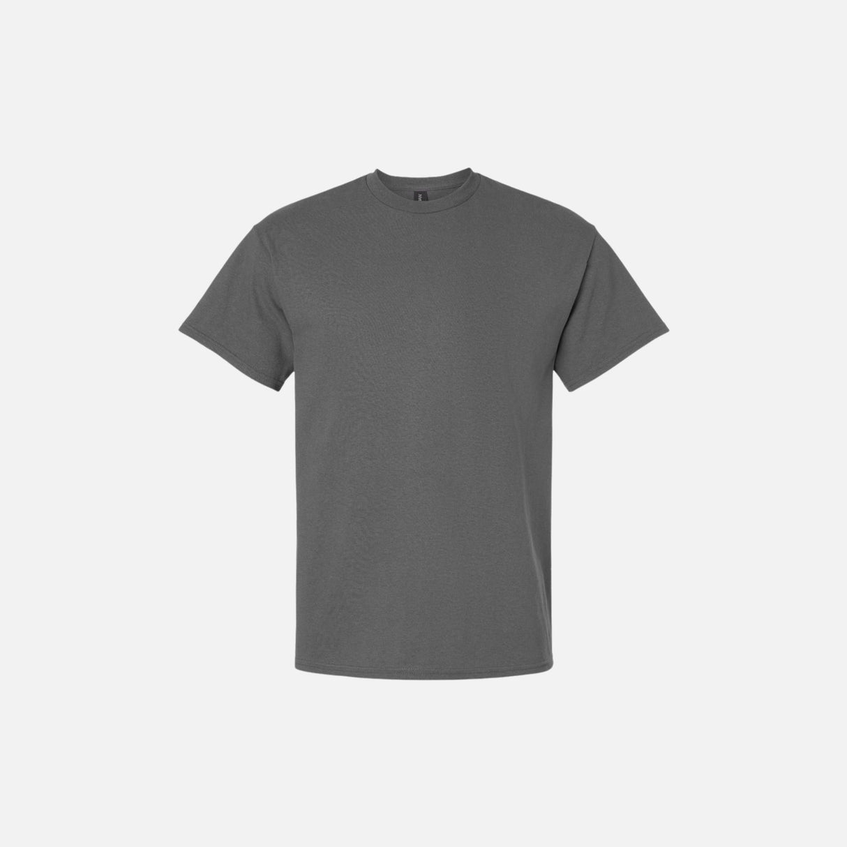 T-shirt unisexe en coton prérétréci Gildan 2000, manches courtes, couleur charbon, tissu robuste et tenue classique.