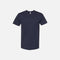 T-shirt unisexe en coton peigné de marque American Apparel, manches courtes, couleur marine, coupe structurée.