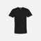 T-shirt unisexe en coton peigné noir American Apparel avec coupe structurée et manches courtes, doux et confortable.