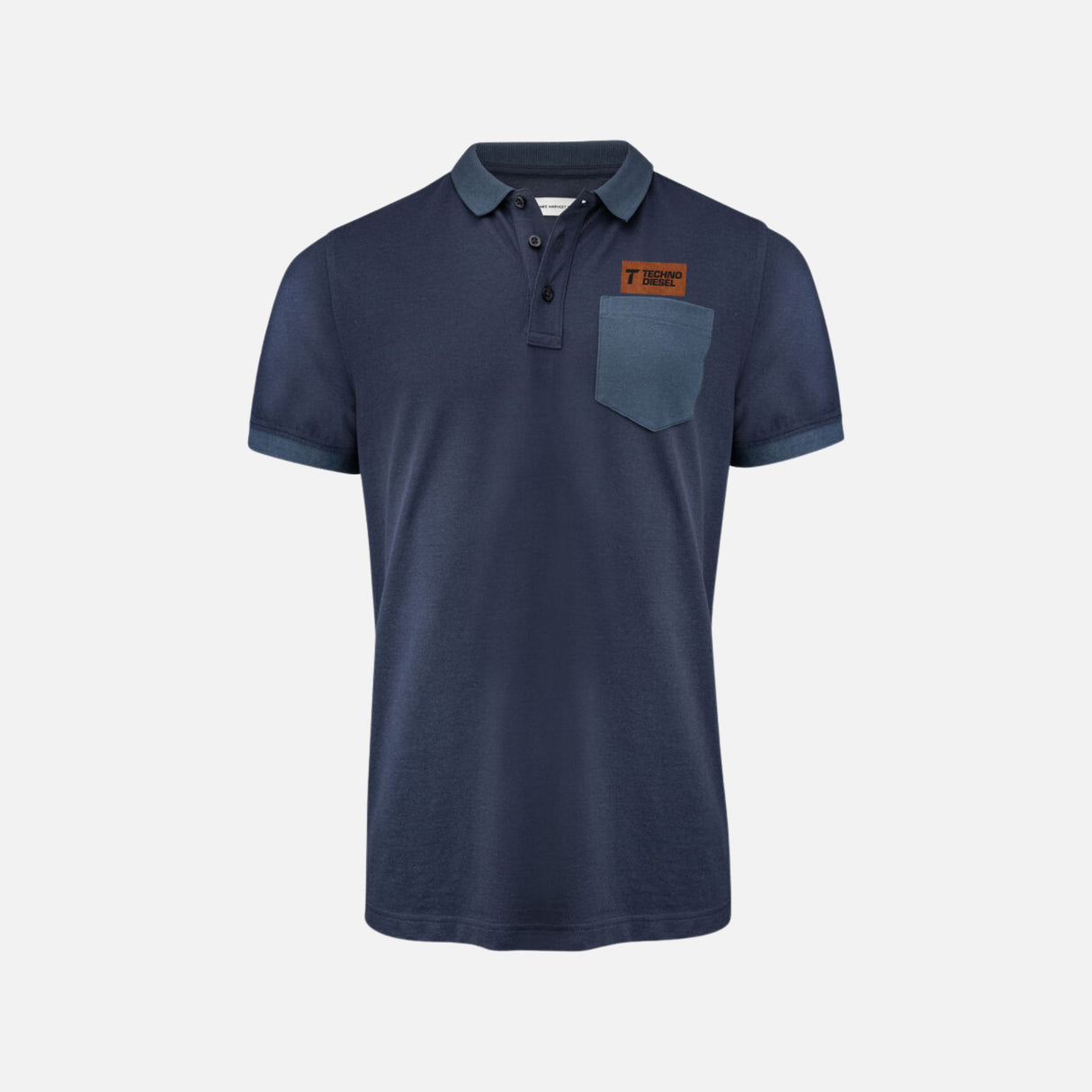Polo bicolore pour homme James Harvest, chemise polo marine avec détails contrastés, vêtement polo élégant et décontracté.