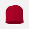 Tuque en tricot rouge Sportsman de 8 pouces, vêtement pour la tête, chaud et confortable pour l'hiver.