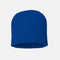 Tuque en tricot de 8 po de marque Sportsman, couleur royale, portée sur une tête, vêtement d'hiver chaud et confortable.