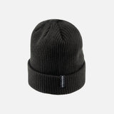 Tuque à revers noire de DML Creation avec rebord, vêtement d'hiver chaud et confortable, pour un style décontracté.