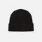 Tuque côtelé à revers noire de DML Creation, vêtement chaud et tendance, avec rebord côtelé ouvert.