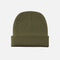Tuque gaufrée avec revers verte de DML Creation, vêtement chaud et élégant pour l'hiver, en matière douce et texturée.
