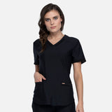 Uniforme-col-V-Cherokee-CK840A-noir-devant-mannequin