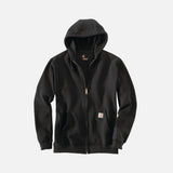 Veste-capuchon-zip-Carharrt-k122-noir-devant