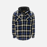 Veste matelassée en flanelle à carreaux avec capuchon WRTK, vêtements-manteaux, pour un style chaud et robuste.