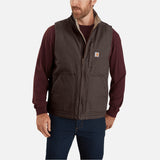 Veste-sans-manche-Carhartt-104277-brun-devant-mannequin