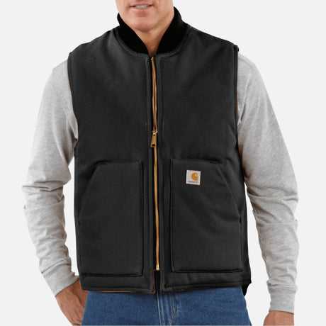 Veste-sans-manche-Carhartt-106676-noir-devant-mannequin