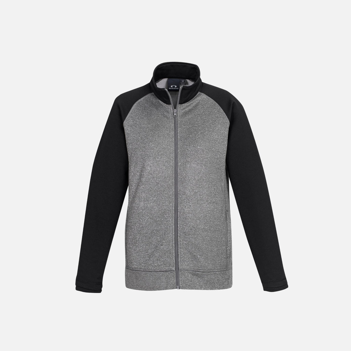 Veste-zippee-bicolore-femme-Biz-SW026L-gris-noir-devant