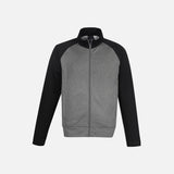 Veste-zippee-bicolore-homme-Biz-SW026M-gris-noir-devant