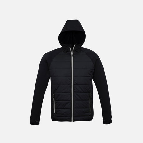 Veste-zippee-homme-Biz-J515M-noir-gris-devant