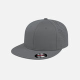 Casquette de performance perforée gris DML Creation, accessoire de sport léger et respirant, vue de face.