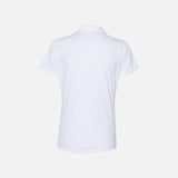 Polo à manches courtes Adidas Performance blanc pour homme, tissu léger et respirant, idéal pour sport et détente.