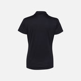Polo à manches courtes Adidas Performance en noir, vêtement pour le sport, tissu léger et respirant, style ajusté.