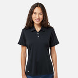 Polo à manches courtes Adidas Performance noir en tissu respirant, idéal pour sport et détente.